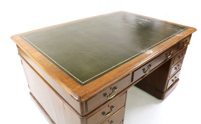 Lot 497 - A mahogany partner's desk