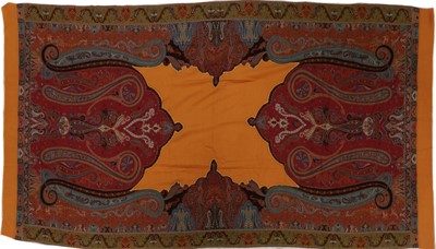 Lot 282 - A silk Kashmir shawl