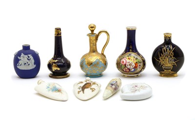 Lot 52 - A collection of miniature porcelain items