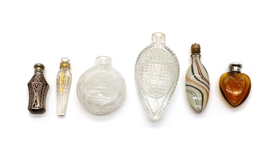 Lot 78 - A collection of glass scent bottles