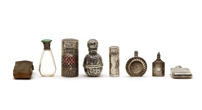 Lot 71 - A collection of silver scent bottles