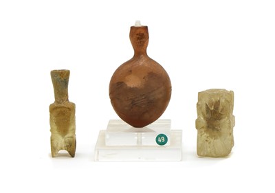 Lot 208 - A Roman glass pilgrim flask