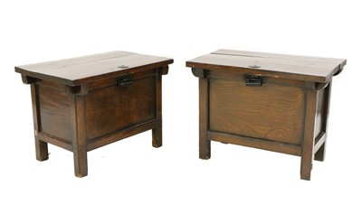 Lot 504 - A pair of elm chests