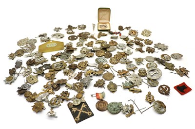 Lot 255A - A large collection of military cap badges