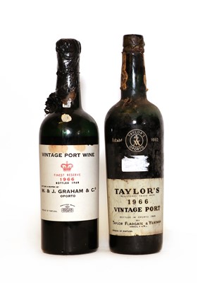 Lot 260 - Assorted Vintage Port: Taylors, 1966, LS (1) and one other