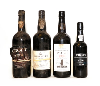 Lot 259 - Assorted Vintage Port: Croft, 1985, HS (1) and three variously sized others