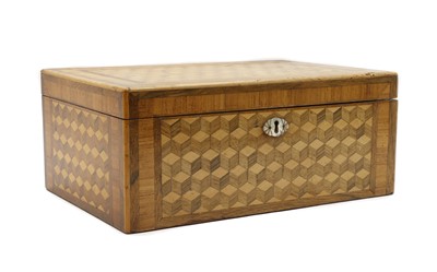 Lot 182 - A Victorian parquetry box