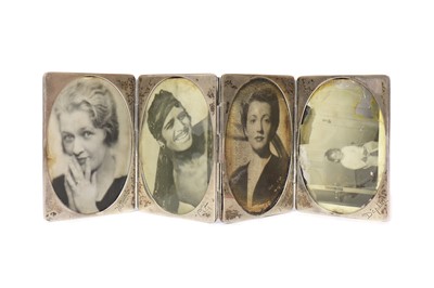 Lot 190 - A sterling silver four-fold pocket photo frame