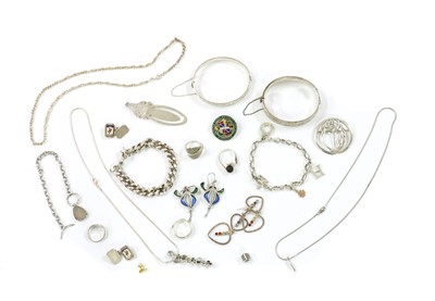 Lot 1445 - A quantity of silver jewellery