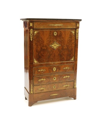Lot 463 - A French Empire-style mahogany and gilt-bronze mounted secretaire a abattant