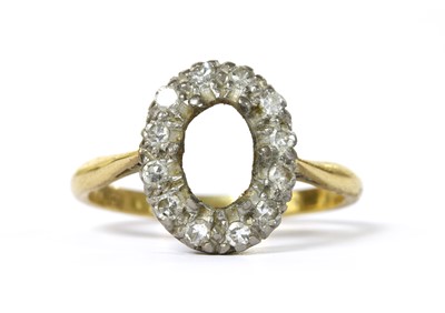 Lot 1108 - An 18ct gold diamond set vacant cluster ring mount