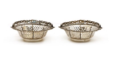 Lot 28 - A pair of silver sweetmeat baskets