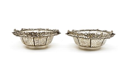 Lot 28 - A pair of silver sweetmeat baskets