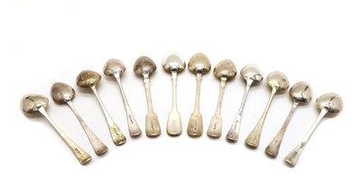 Lot 40 - A collection of silver tablespoons