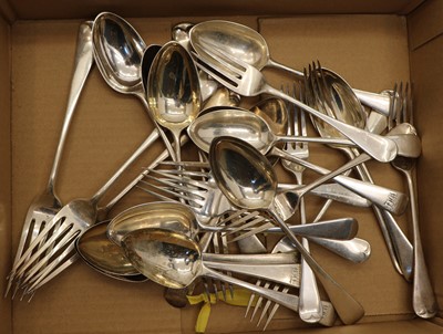 Lot 24 - A collection of silver flatware