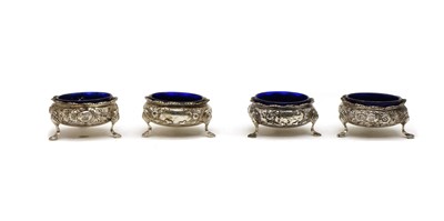 Lot 22 - A set of four Victorian silver open table salts