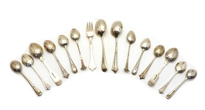 Lot 29 - A collection of silver teaspoons