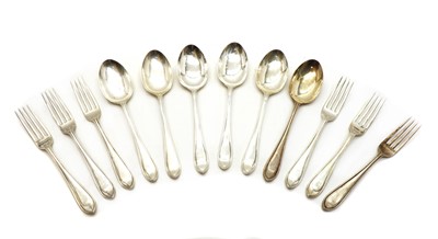 Lot 21 - A set of six silver forks