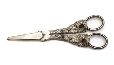 Lot 30 - A pair of early Victorian silver grape scissors