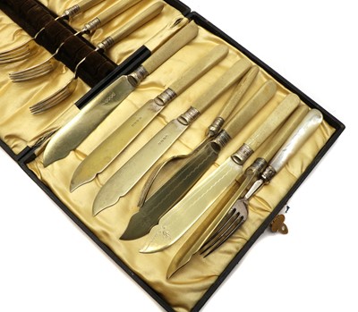 Lot 72 - A collection of cased silver plated flatware