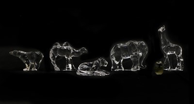 Lot 263 - A collection of crystal glass animals