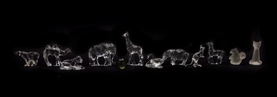 Lot 263 - A collection of crystal glass animals