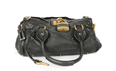 Lot 1369A - A Chloé 'Paddington' black leather handbag