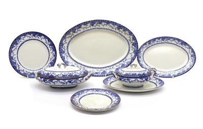 Lot 220A - A blue and white pottery dinner service