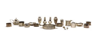 Lot 38 - A collection of silver table items