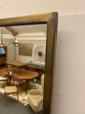 Lot 570 - A Brot brass triptych mirror