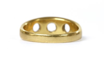 Lot 1012 - A gold three stone vacant ring mount