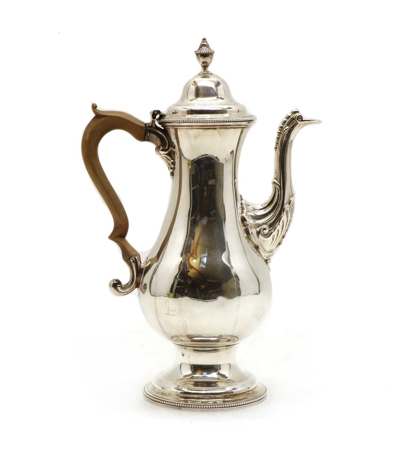 Lot 3 - A Regency silver coffee pot