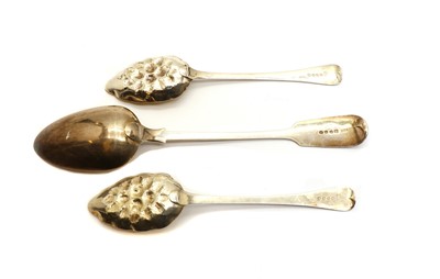 Lot 33 - A Victorian silver fiddle pattern basting spoon
