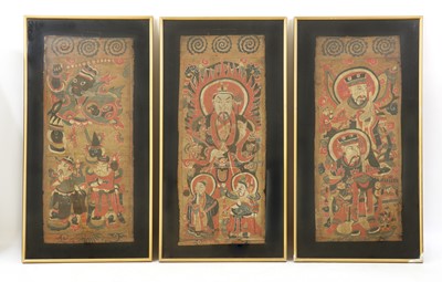 Lot 114 - A collection of three Chinese paintings