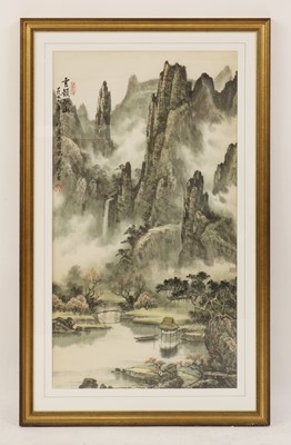 Lot 116 - A Chinese gouache painting