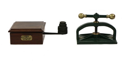 Lot 542 - A set of Mahogany and lacquered brass scales by William Poupard