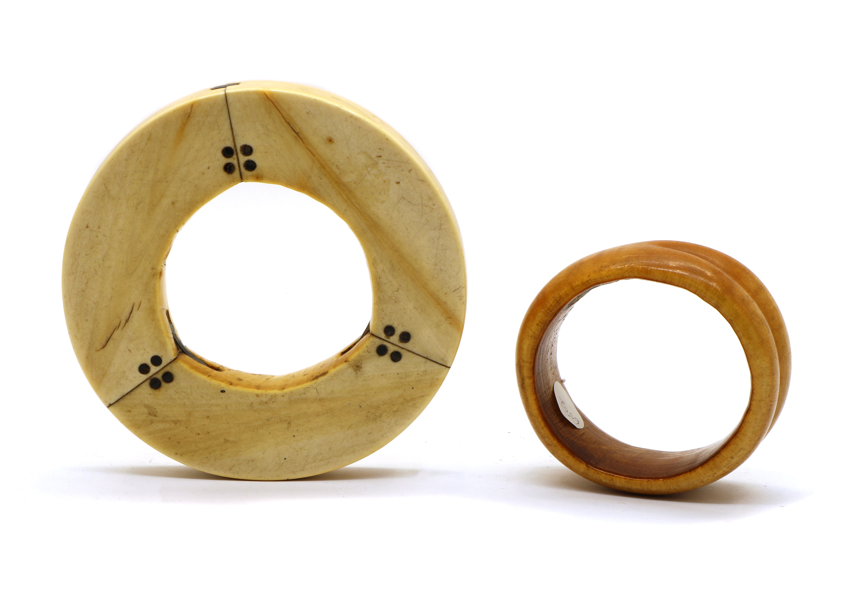 Lot 222 An ivory slave bangle,