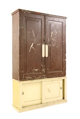 Lot 546 - A Victorian painted pine cabinet