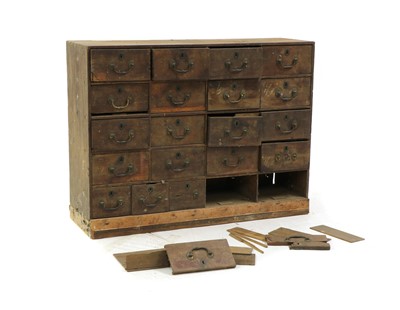 Lot 448 - A 19th century set of shop drawers