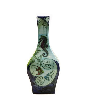 Lot 243 - A modern black Ryden squared pottery vase