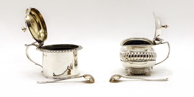 Lot 39 - Two early 19th century mustards pots with spoons