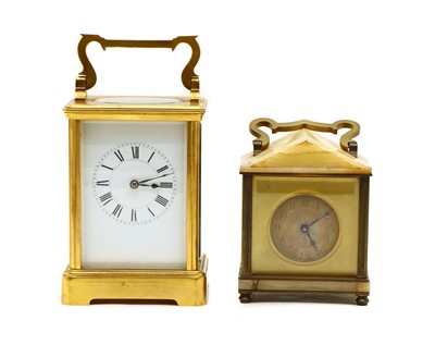 Lot 204 - Two French carriage clocks