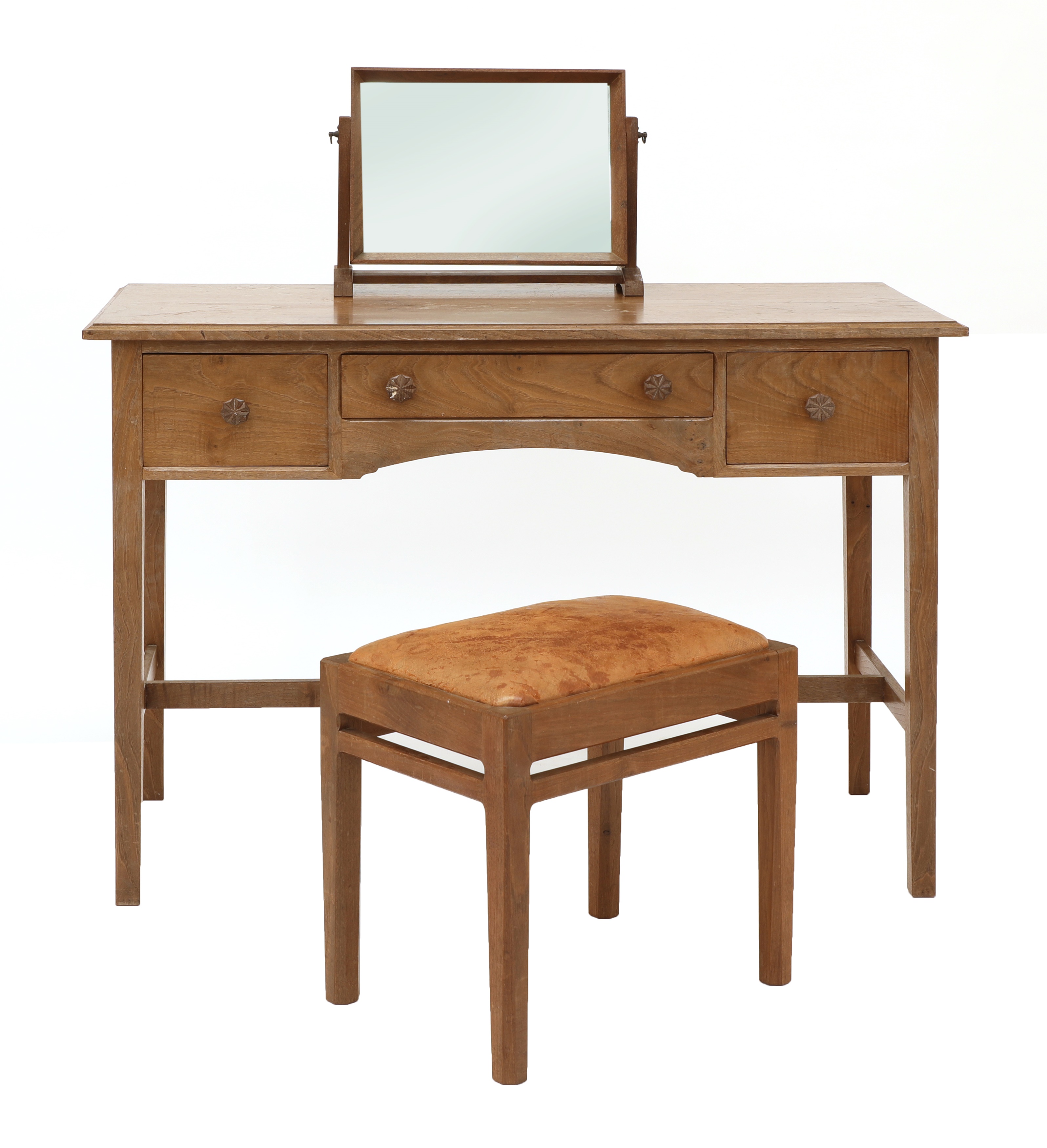 Lot 228 A Cotswold School walnut dressing table,