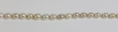 Lot 157 - A single row graduated pearl necklace