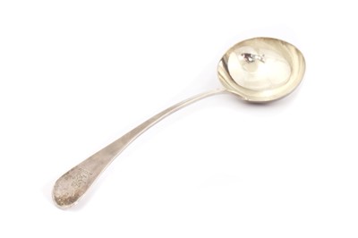 Lot 183 - A George III silver soup ladle