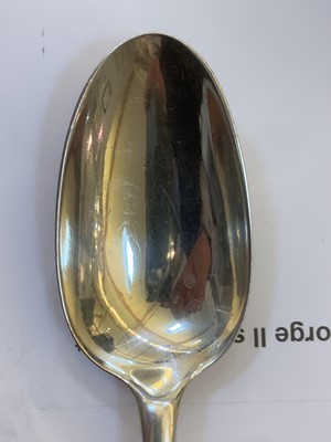 Lot 185 - Four matched George II silver dessert spoons