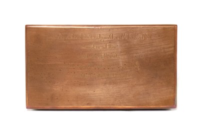 Lot 205 - The copper engraver's plate for the wedding invitation of Mary Lee to Douglas Fairbanks Jr