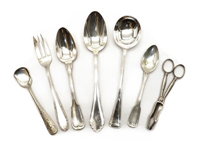 Lot 68 - A collection of continental silver flatware