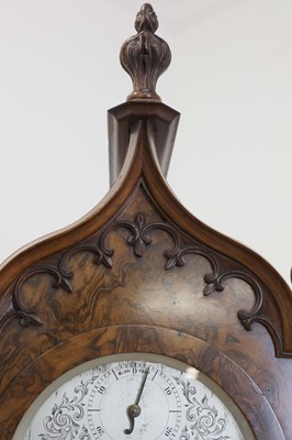 Lot 790 - A Victorian Gothic walnut table clock