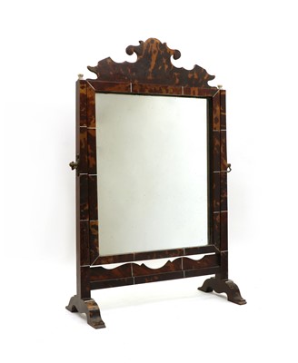 Lot 338 - A 19th century tortoiseshell dressing mirror